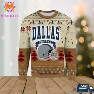 90s Style Dallas Football Brown Color For Mens And Womens Ugly Christmas Sweater