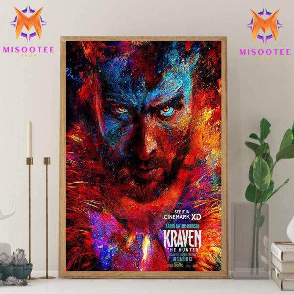 Aaron Taylor Johnson Kraven The Hunter ScreenX Exclusively In Theater December 13 Wall Decor Canvas Poster