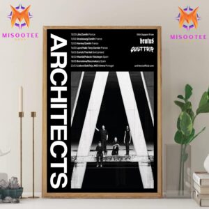 Architects European Tour 2024 With Brutus And Guilt Trip Wall Decor Canvas Poster