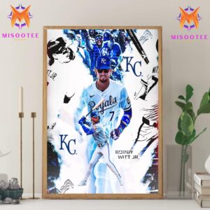 Bobby Witt Jr Of Kansas City Royals Is Second In The 2024 American League MVP Race For The MLB Season Wall Decor Canvas Poster