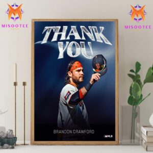 Brandon Crawford Has Announced His Retirement After 14 Seasons MLB Wall Decor Canvas Poster