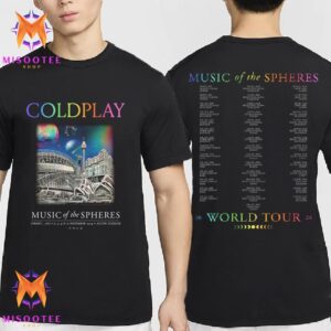 ColdPlay Music Of The Spheres Tour In Accor Stadium Sydney Australia On November 2024 Limited Edition Two Sides Unisex T Shirt