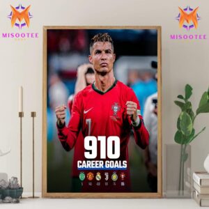 Cristiano Ronaldo Has Scored 910 Goals In His Career Wall Decor Canvas Poster