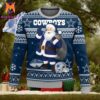 Dallas Cowboys Santa Hat Ho Ho Ho Personalized For Family Ugly Christmas Sweater