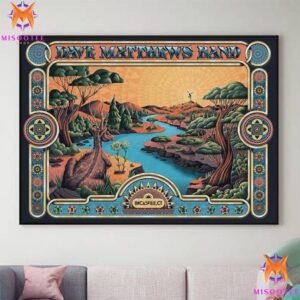 Dave Matthews Band Event At Mohegan Sun Arena In Uncasville CT On November 20th 2024 Wall Decor Canvas Poster