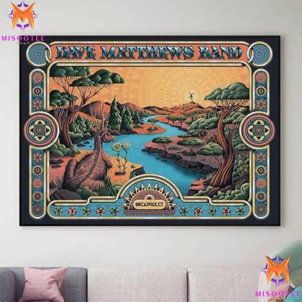 Dave Matthews Band Event At Mohegan Sun Arena In Uncasville CT On November 20th 2024 Wall Decor Canvas Poster