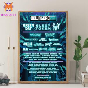 Download Festival 2025 Lineup Green Day Sleep Token Korn And More At Donington Park June On 13th To 15th 2025 Wall Decor Canvas Poster