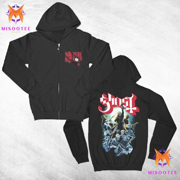 Ghost Band Official Merch Rite Here Rite Now Film Zip Hoddie All Over Print Shirt