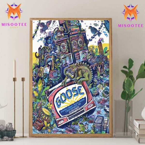 Goose The Band Fall Tour 2024 At Andrew J Brady Music Center Cincinnati OH On November 9th 2024 Wall Decor Canvas Poster