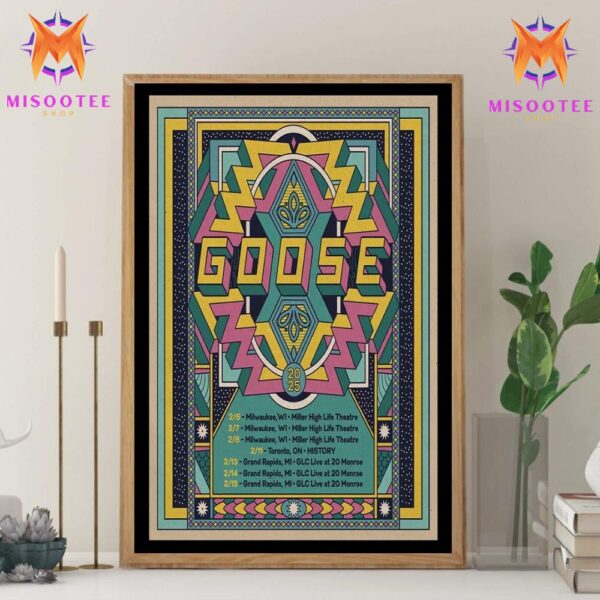 Goose The Band Winter Tour 2025 Wall Decor Canvas Poster