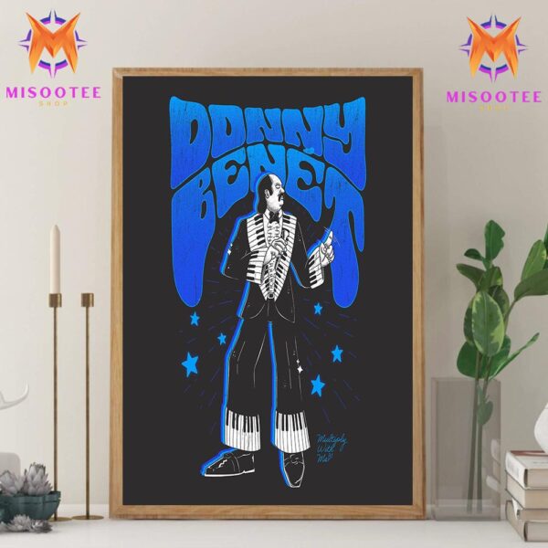 Illustrated Portrait Of Donny Benet The King Of Synth Pop Cool Wall Decor Canvas Poster