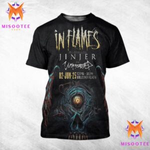 In Flames With Special Guest Jinjer And Unprocessed At Noblessner Foundry Tallinn Estonia On  2nd June 2025 Unisex All Over Print Shirt