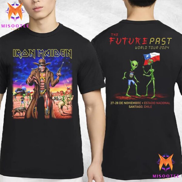 Iron Maiden The Future Past World Tour 2024 At Estadio Nacional Santiago Chile 27-28 De Noviembre Two Sides Unisex T-Shirt