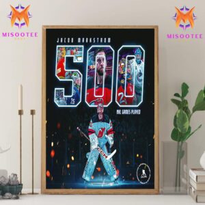 Jacob Markstrom Becomes 3rd Swedish Goalie To Reach 500 NHL Games Wall Decor Canvas Poster