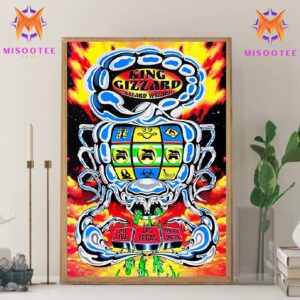 King Gizzard And The Lizard Wizard Event Poster At PH Live Las Vegas On November 8th 2024 Wall Decor Canvas Poster