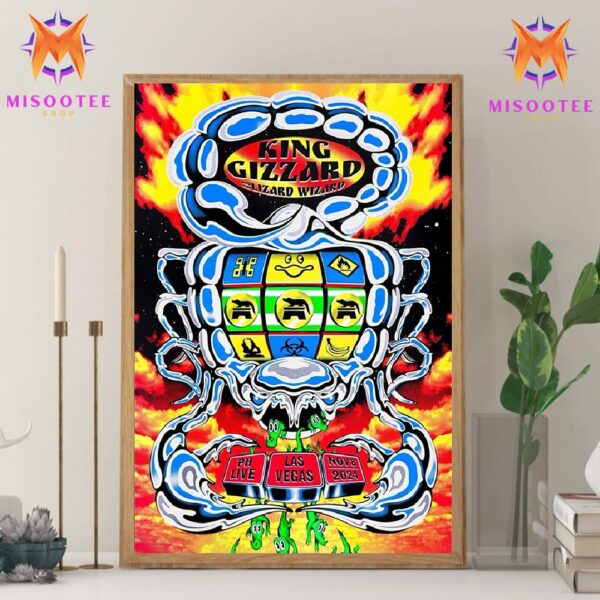 King Gizzard And The Lizard Wizard Event Poster At PH Live Las Vegas On November 8th 2024 Wall Decor Canvas Poster