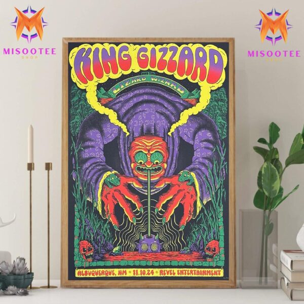 King Gizzard And The Lizard Wizard The Silver Cord Tour At Revel Entertainment Albuquerque New Mexico On November 10th 2024 Wall Decor Canvas Poster