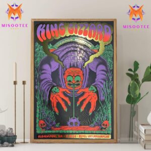 King Gizzard And The Lizard Wizard The Silver Cord Tour Gold Edition At Revel Entertainment Albuquerque New Mexico On November 10th 2024 Wall Decor Canvas Poster