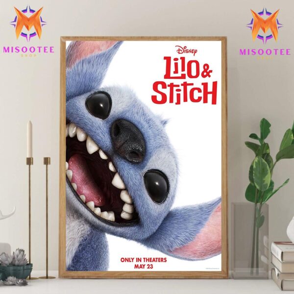 Lilo And Stitch Disney The Live Action Remake In Theaters On May 23rd 2025 Wall Decor Canvas Poster