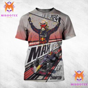 Max Verstappen Of Red Bull Racing Is The Champion Of The 2024 F1 World Championship All Over Print Shirt