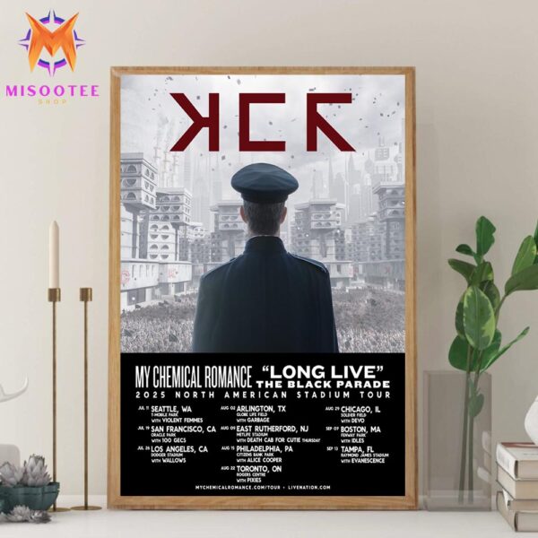 My Chemical Romance Long Live The Black Parade 2025 North American Stadium Tour Wall Decor Canvas Poster