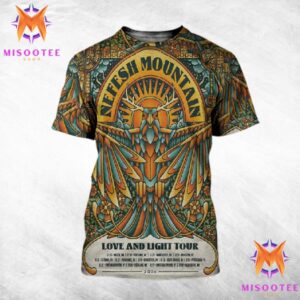 Nefesh Mountain Love And Light Tour 2024 Golden Eagle All Over Print Shirt