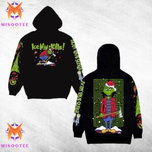 Official Merch Ice Nine Kills Grinch Enjoy Your Sleigh Hoodie All Over Print Shirt