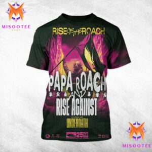 Papa Roach And Rise Against Rise Of The Roach Tour With Special Guest Underoath Take Place Across The EU And UK In 2025 Celebrating 25 Years All Over Print Shirt