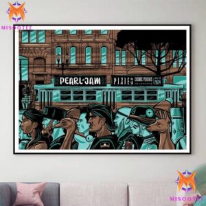 Pearl Jam Dark Matter World Tour 2024 At Marvel Stadium Melbourne Australia On November 16th 2024 Wall Decor Canvas Poster