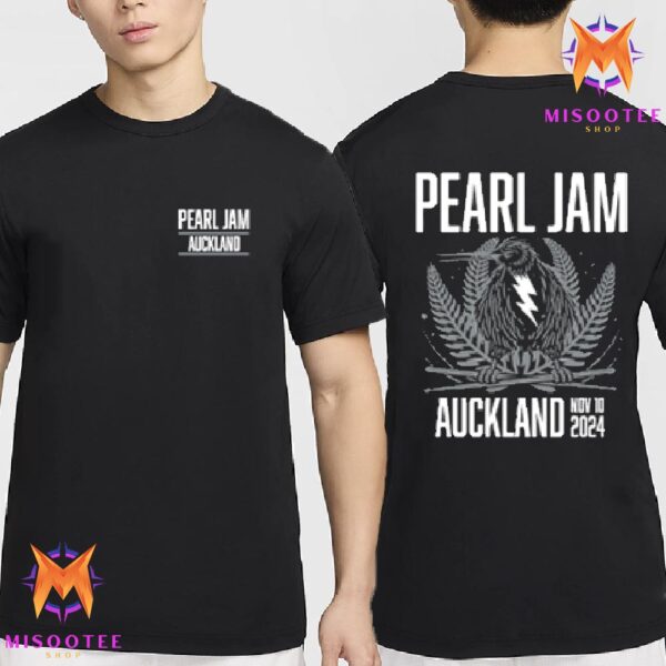 Pearl Jam Dark Matter World Tour 2024 Event Tee In New Zealand Go Media Stadium Mt Smart On November 10th 2024 Two Sides Unisex T Shirt