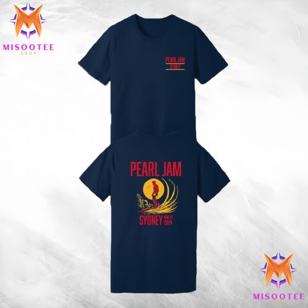 Pearl Jam Event Tee With Pixies Teen Jesus And The Jean Teasers At Engie Stadium Sydney Australia On November 23rd 2024 Two Sides Unisex Tee Shirt