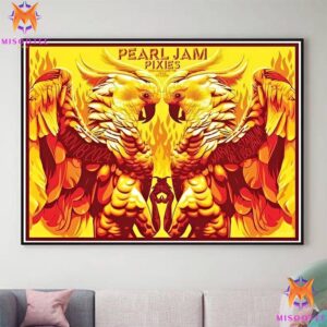 Pearl Jam’s Dark Matter Tour 2024 Phoenix In Melbourne On November 18th 2024 At Marvel Stadium Wall Decor Canvas Poster