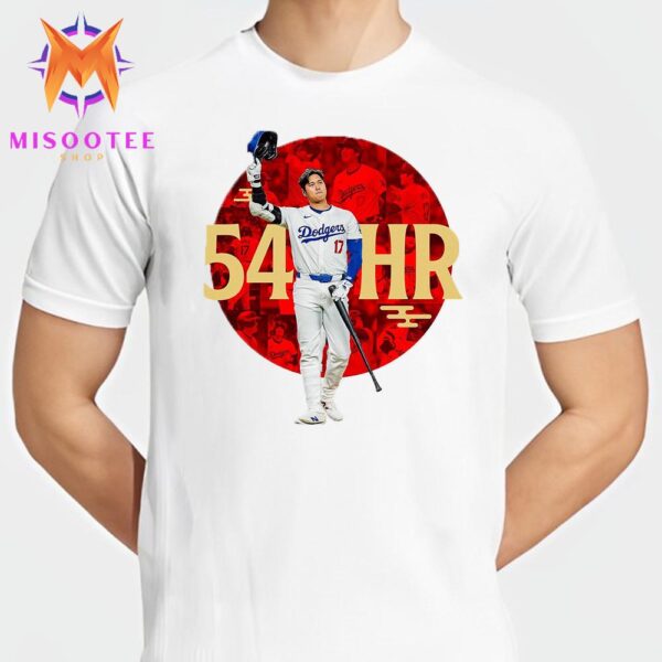 Shohei Ohtani Of Los Angeles Dodgers MLB First Japanese Player To Lead National League With 54 Home Runs Unisex T-Shirt