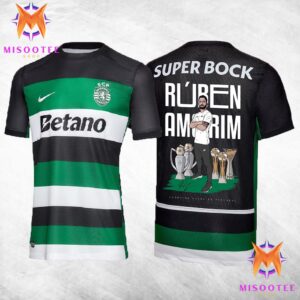 Sporting Lisbon Super Bock Limited Edition In Tribute To Ruben Amorim All Over Print Shirt