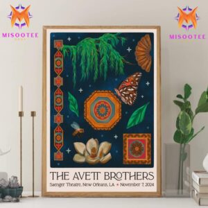 The Avett Brothers Event Poster In Saenger Theatre, New Orleans, LA On November 7th 2024 Wall Decor Canvas Poster