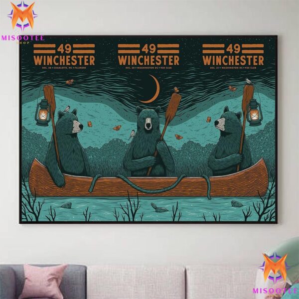 49 Winchester NYE Shows At Fillmore Charlotte NC And 930 Club Washington DC Wall Decor Canvas Poster