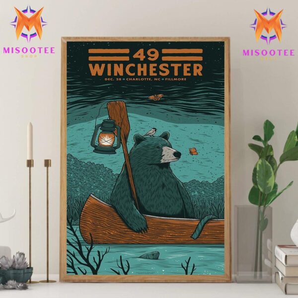 49 Winchester NYE Shows At Fillmore Charlotte NC On December 28th 2024 Wall Decor Canvas Poster