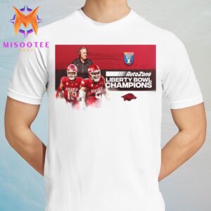 Arkansas Razorback Football Becomes Champions Of The 2024 AutoZone Liberty Bowl Unisex T-Shirt