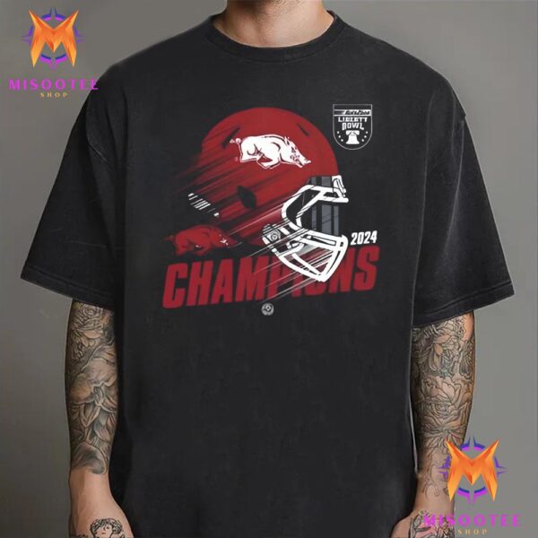 Arkansas Razorbacks Football 2024 AutoZone Liberty Bowl Champions Unisex T-Shirt