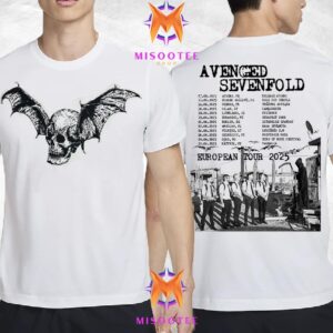 Avenged Sevenfold European Tour 2025 Skull Bat Two Sides Unisex T-Shirt