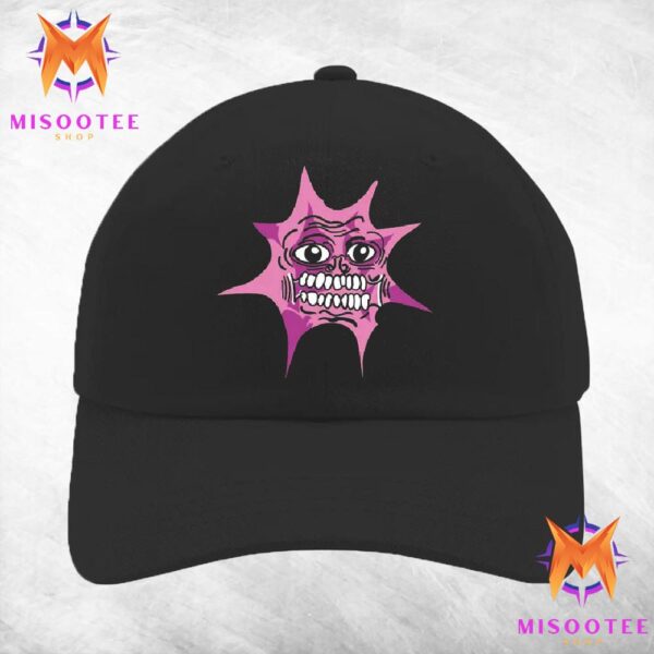 Dinosaur Jr Bold Purple Monster Face Splatter Design Classic Hat Cap