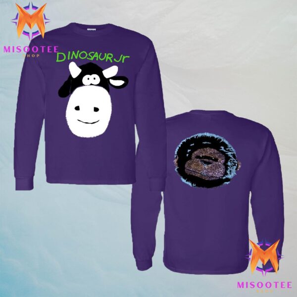 Dinosaur Jr Cow And Gorilla Design Printed Unisex Sweater