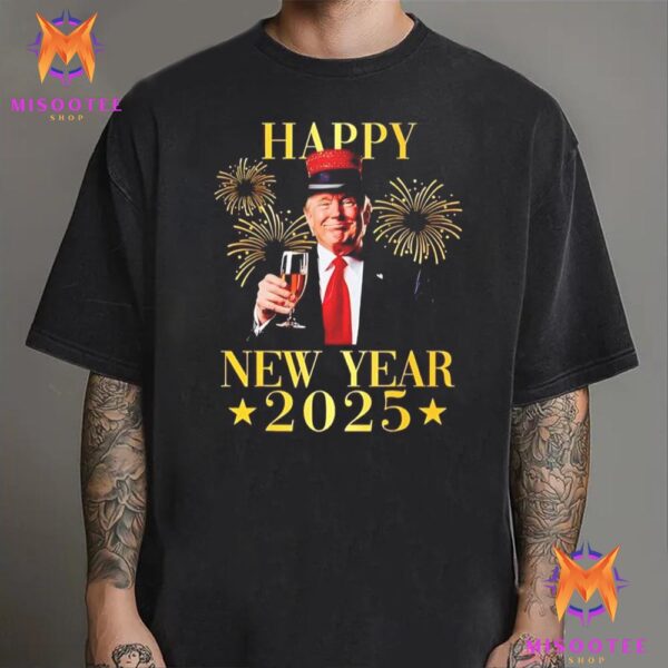 Donald Trump Happy New Year 2025 Unisex T-Shirt