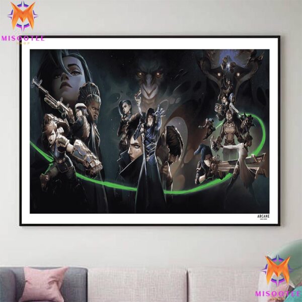 Fortiche Arcane Triptych Giclee Art Print League Of Legends Wall Decor Canvas Poster