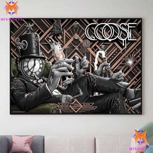 Goose New Year’s Celebration 2024 Event At Moody Center Austin Texas On December 30th 2024 Wall Decor Canvas Poster