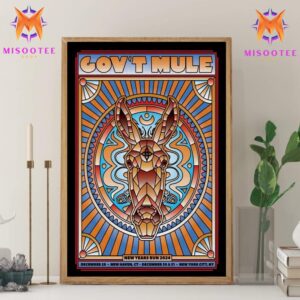 Gov’t Mule New Years Run 2024 Shows In New Haven CT And New York City NY Wall Decor Canvas Poster