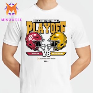 Indiana Football Vs Notre Dame Football College Football Playoff 2025 First Round Head To Head Unisex T-Shirt