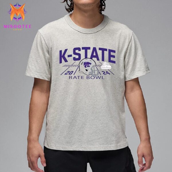 Kansas State Wildcats Football 2024 Rate Bowl Mens Grey Unisex T-Shirt