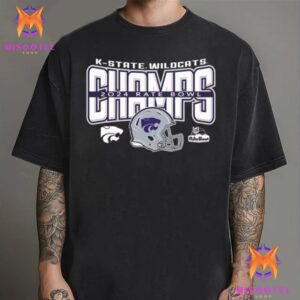 Kansas State Wildcats Football Becomes 2024 Rate Bowl Champions Team Logo Helmet Unisex T-Shirt