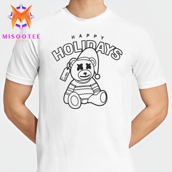 Marshmello Buddy Bear Happy Holidays Unisex T-Shirt